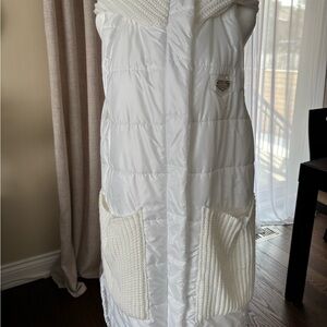 Elegant White Women's Vest Coat